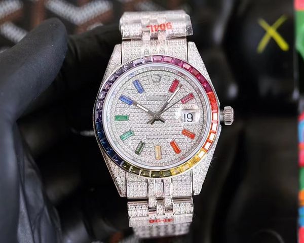 2022men's luxury gypsophila watch hand-set diamond automatic mechanical watch stainless steel strap original buckle fashionable and bea, Slivery;brown
2022men's luxury gypsophila watch hand-set diamond automatic mechanical watch stainless steel strap original buckle fashionable and bea, Slivery;brown