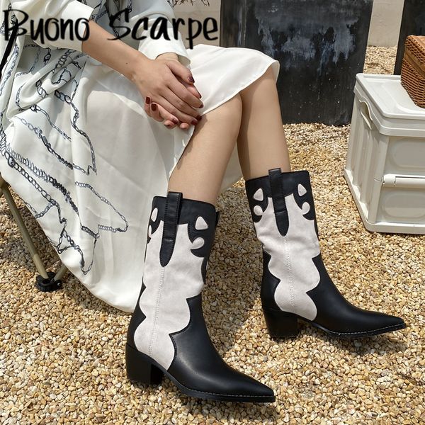 boots genuine leather western cowboy mid heel pointed toe women short slip on mixed colors ladies long british 220908, Black
boots genuine leather western cowboy mid heel pointed toe women short slip on mixed colors ladies long british 220908, Black