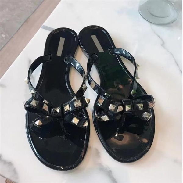fashion woman slippers rivets jelly sandals designer slides bowtie for girls flip flops letters printed brand slipper 35-41306o, Black
fashion woman slippers rivets jelly sandals designer slides bowtie for girls flip flops letters printed brand slipper 35-41306o, Black
