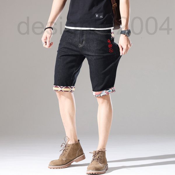 men's shorts designer summer black denim men's fashion brand slim fit cropped pants korean versatile elastic thin 38t5, White;black
men's shorts designer summer black denim men's fashion brand slim fit cropped pants korean versatile elastic thin 38t5, White;black