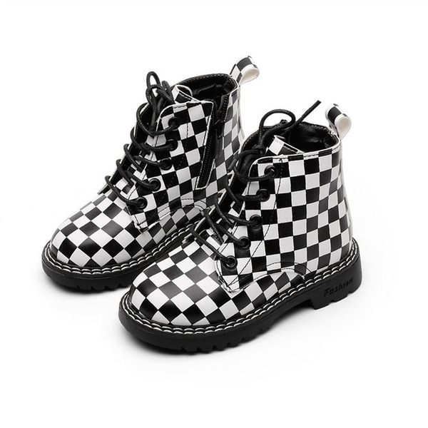 children' plaid martin boots 2020 autumn new girls black and white chess single boots fashion elegant all-match leather bootsx102319d, Black;grey
children' plaid martin boots 2020 autumn new girls black and white chess single boots fashion elegant all-match leather bootsx102319d, Black;grey