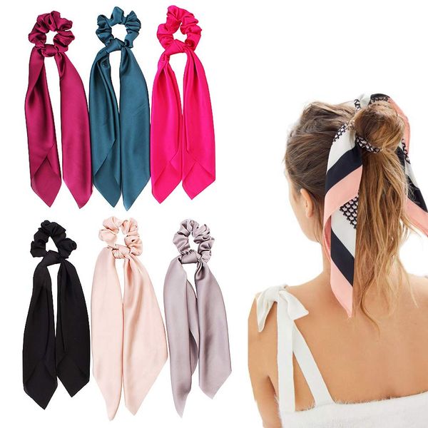 hair rubber bands l silk satin scrunchies scarf with bow elastic stripe printed bobbles for ponytail holder solid colors drop bdedome amzve, Pink 
hair rubber bands l silk satin scrunchies scarf with bow elastic stripe printed bobbles for ponytail holder solid colors drop bdedome amzve, Pink