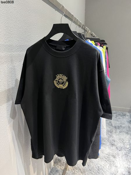 spring and summer high version balencaigass home angel lock wheat embroidery pullover round neck loose t-shirt short sleeve, White
spring and summer high version balencaigass home angel lock wheat embroidery pullover round neck loose t-shirt short sleeve, White