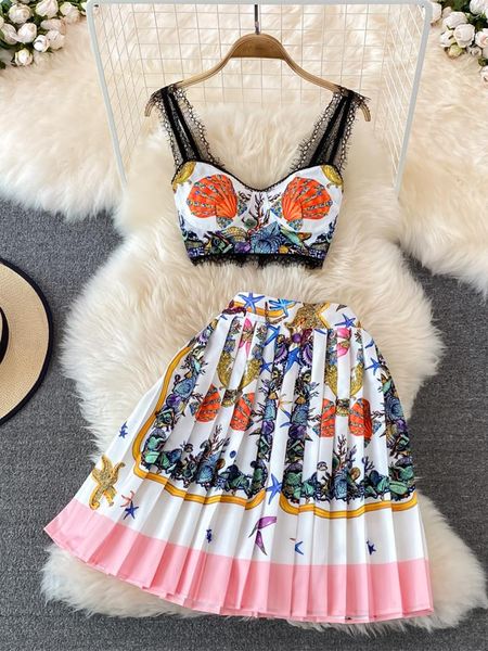 summer outfit fashion dresses two piece skirt sets womens sleeveless padded lace, White
summer outfit fashion dresses two piece skirt sets womens sleeveless padded lace, White