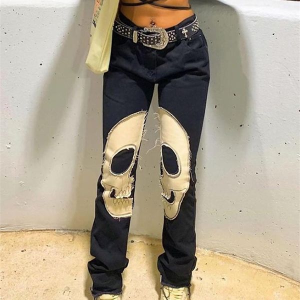 women's jeans sifreyr skeleton patterned low waist jeans women harajuku streetwear retro fairycore grunge pants cyber y2k black denim t, Blue
women's jeans sifreyr skeleton patterned low waist jeans women harajuku streetwear retro fairycore grunge pants cyber y2k black denim t, Blue