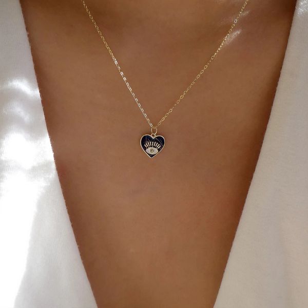 s3204 cute love heart enamel evil pendant necklace for women choker necklaces, Silver
s3204 cute love heart enamel evil pendant necklace for women choker necklaces, Silver