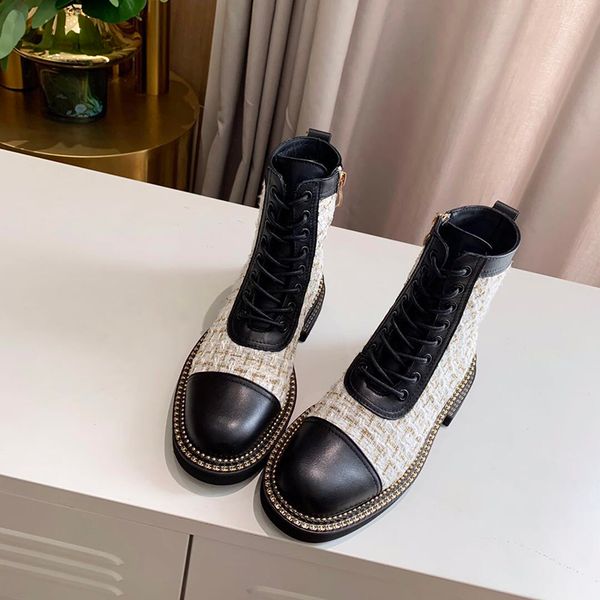 women hardware matelasse boots retro classic zip print low heels black white lace-up leather build rain boot casualretro snow boots outdoor
women hardware matelasse boots retro classic zip print low heels black white lace-up leather build rain boot casualretro snow boots outdoor