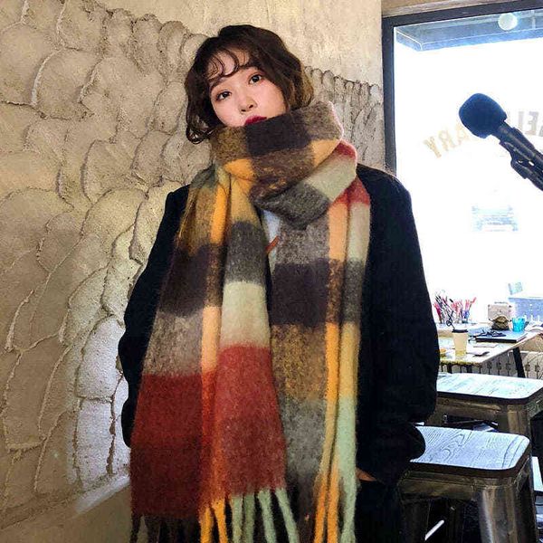 designer scarf acne sweden studios rainbow women's autumn and winter imitation cashmere ins lattice versatile ac same shawl dual-purpos, Blue;gray
designer scarf acne sweden studios rainbow women's autumn and winter imitation cashmere ins lattice versatile ac same shawl dual-purpos, Blue;gray