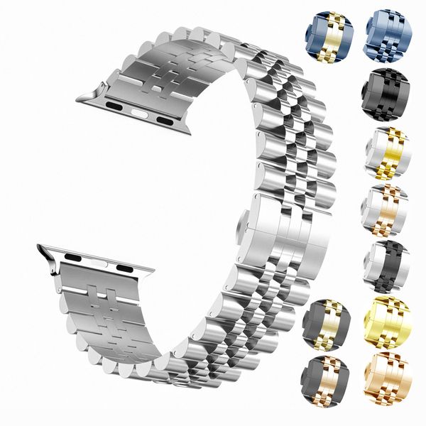 new five-bead stainless steel strap 1-6 representative with 38mm---44mm universal bracelet for smart watches, Blue
new five-bead stainless steel strap 1-6 representative with 38mm---44mm universal bracelet for smart watches, Blue