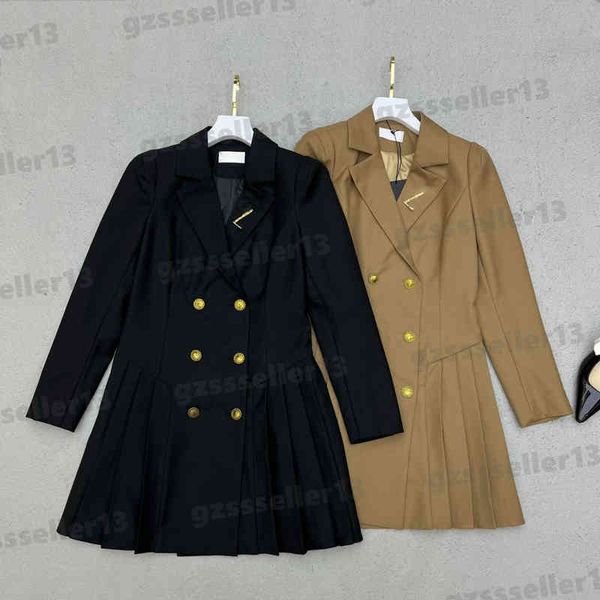 designer trench coat women saint blazer dress fashion brand pleated hem double-breasted embellishment with brooch trench jacket, Tan;black
designer trench coat women saint blazer dress fashion brand pleated hem double-breasted embellishment with brooch trench jacket, Tan;black