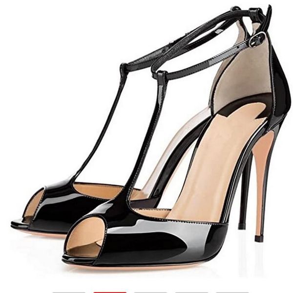 brand design red bottom shoes women charming peep toe t-strap stiletto heel pumps ankle strap thin high heels formal dress wedding shoe fash, Black
brand design red bottom shoes women charming peep toe t-strap stiletto heel pumps ankle strap thin high heels formal dress wedding shoe fash, Black