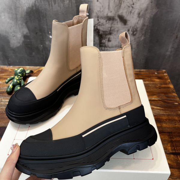 tread slick boot designer women men leather fashion ankle boots winter martin booties size 35-44, Black
tread slick boot designer women men leather fashion ankle boots winter martin booties size 35-44, Black