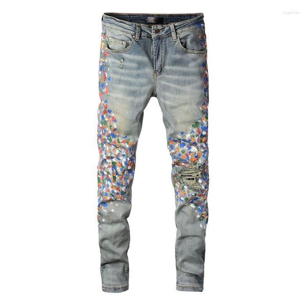 men's jeans s08118 fashion men's 2022 runway luxury european design party style clothing, Blue
men's jeans s08118 fashion men's 2022 runway luxury european design party style clothing, Blue