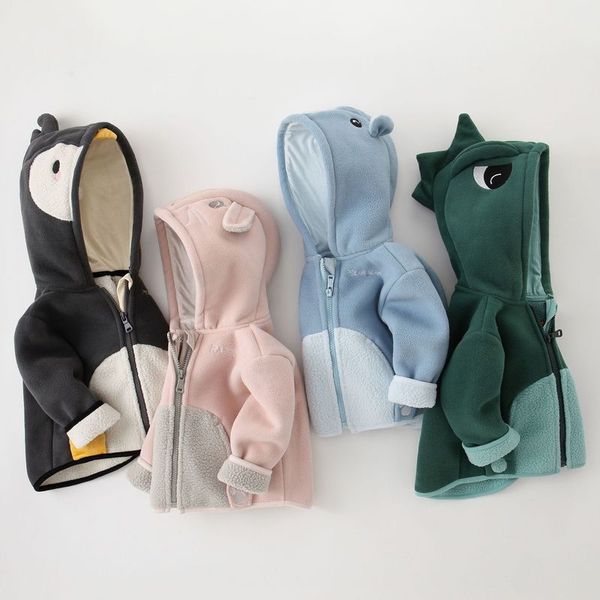 jackets winter baby boys fleece hooded jackets for kids cartoon dinosuar coats autumn girls plus velvet zipper outerwear jacket 220908, Blue;gray
jackets winter baby boys fleece hooded jackets for kids cartoon dinosuar coats autumn girls plus velvet zipper outerwear jacket 220908, Blue;gray