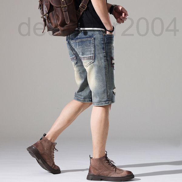 men's shorts designer summer ultra thin denim five leggings slim elastic crumpled holes trend versatile pants ht5h, White;black
men's shorts designer summer ultra thin denim five leggings slim elastic crumpled holes trend versatile pants ht5h, White;black