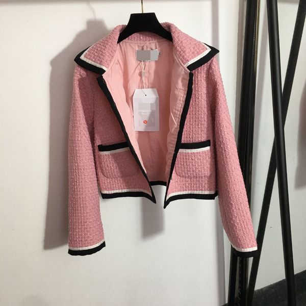 90 2022 autumn women's jackets black long sleeve lapel neck tweed button pink women's meiyi, Black;brown
90 2022 autumn women's jackets black long sleeve lapel neck tweed button pink women's meiyi, Black;brown