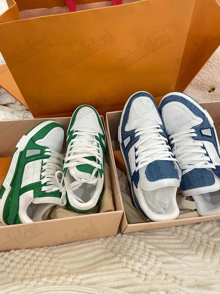 22ss denim trainer sneaker grained calf leather shoes monograms flower embossed italy vintage basketball sneakers rubber outsole, Black
22ss denim trainer sneaker grained calf leather shoes monograms flower embossed italy vintage basketball sneakers rubber outsole, Black