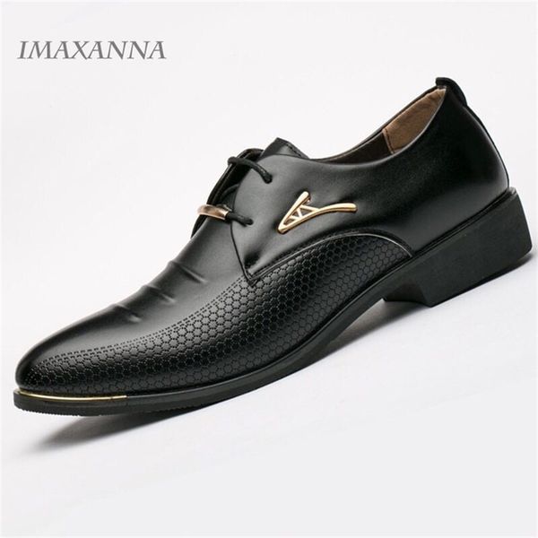 dress shoes imaxanna mens fashion pointed toe lace up men's business casual leather oxfords big size 38-48 220907, Black
dress shoes imaxanna mens fashion pointed toe lace up men's business casual leather oxfords big size 38-48 220907, Black