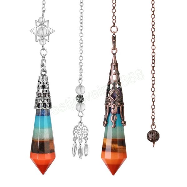 spiritual crystal pendulum charms for dowsing dinviation 7 chakras pendulums hexagonal natural stone pendant amulet merkaba, Bronze;silver
spiritual crystal pendulum charms for dowsing dinviation 7 chakras pendulums hexagonal natural stone pendant amulet merkaba, Bronze;silver