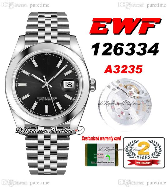 ewf just 126330 a3235 automatic mens watch 41 polished bezel black dial white stick markers jubileesteel bracelet super edition same series, Slivery;brown
ewf just 126330 a3235 automatic mens watch 41 polished bezel black dial white stick markers jubileesteel bracelet super edition same series, Slivery;brown