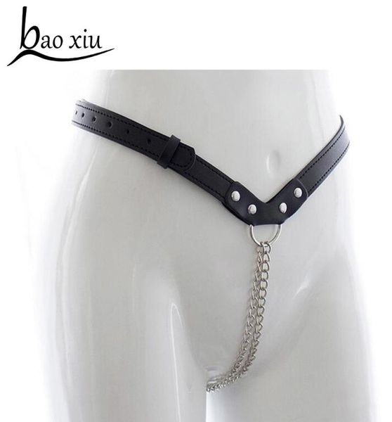 female products exotic pu leather panties black chain thong chastity belt adjustable underwear bondage for women y200501, Black;brown
female products exotic pu leather panties black chain thong chastity belt adjustable underwear bondage for women y200501, Black;brown