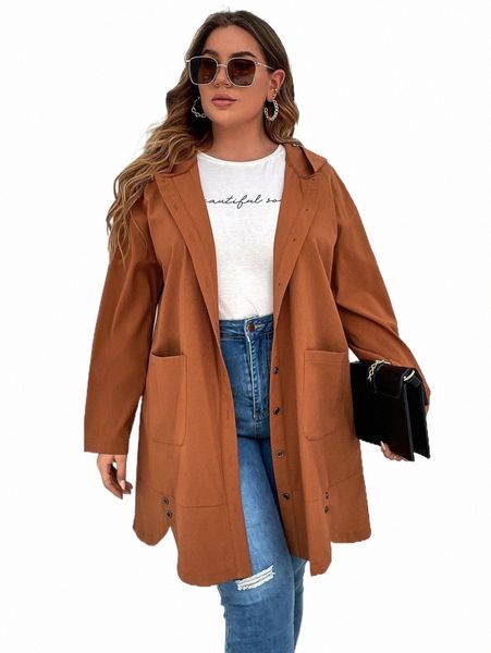 plus size outerwear & coats plus drop shoulder pocket patched hooded coat t75u#, Black
plus size outerwear & coats plus drop shoulder pocket patched hooded coat t75u#, Black