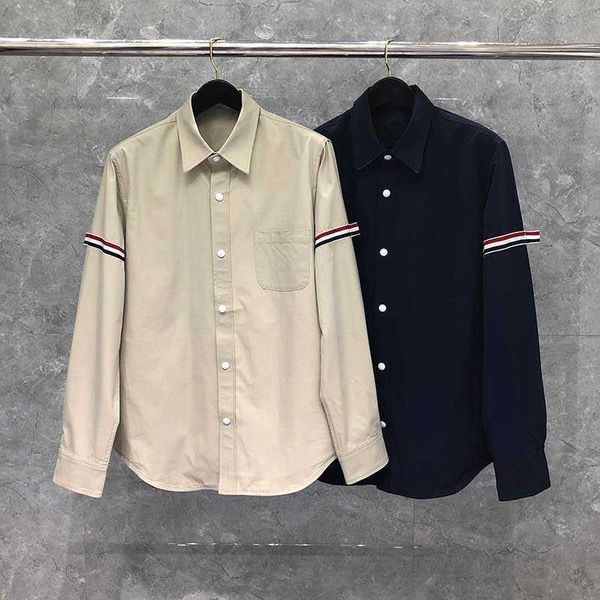 men's and women's casual shirts 2022 fashion luxury brand tb jackets new arrival designer classic cotton armband stripes coats har, White;black
men's and women's casual shirts 2022 fashion luxury brand tb jackets new arrival designer classic cotton armband stripes coats har, White;black