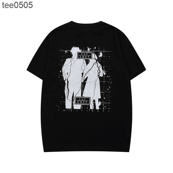 2022 essential new fashion brand cavemp illusion crack print men's and women's t-shirt, White;black
2022 essential new fashion brand cavemp illusion crack print men's and women's t-shirt, White;black
