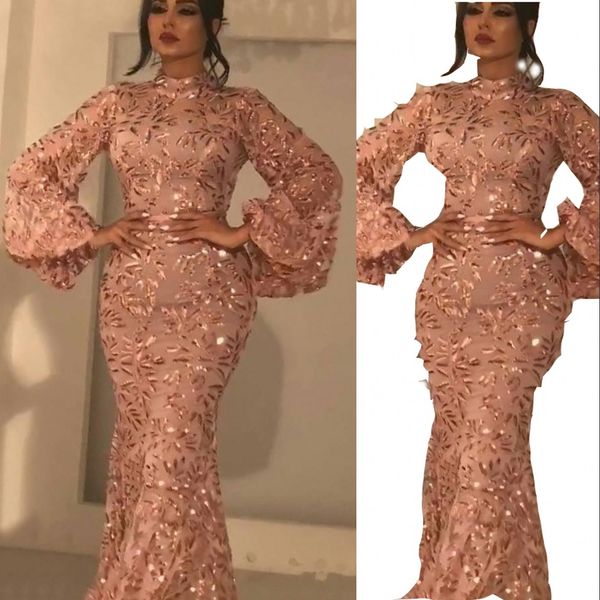 2022 sparkly sequined mermaid evening dresses wear elegant high neck rose gold long poet sleeves floor length formal evening gowns red carpe, Black;red
2022 sparkly sequined mermaid evening dresses wear elegant high neck rose gold long poet sleeves floor length formal evening gowns red carpe, Black;red