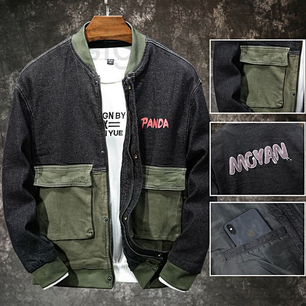 men's jackets designer autumn and winter 2022 round neck patchwork color baseball style jeans jacket men's loose pretty american w, Black;brown
men's jackets designer autumn and winter 2022 round neck patchwork color baseball style jeans jacket men's loose pretty american w, Black;brown