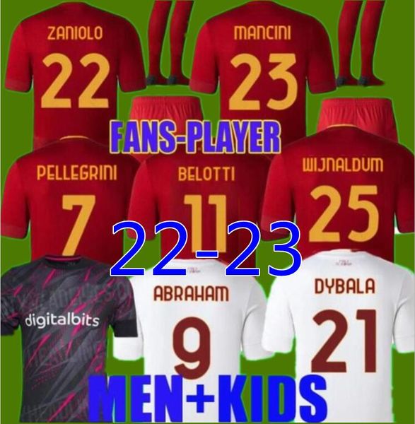 22 23 roma soccer jerseys dybala home belotti celik pellegrini abraham 2022 2023 wijnaldum zaniolo mancini kumbulla men kids kit football el, Black;yellow
22 23 roma soccer jerseys dybala home belotti celik pellegrini abraham 2022 2023 wijnaldum zaniolo mancini kumbulla men kids kit football el, Black;yellow