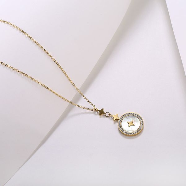 luxury design clover pendant necklace rose gold plated stainless steel jewelry for women gift, Silver
luxury design clover pendant necklace rose gold plated stainless steel jewelry for women gift, Silver