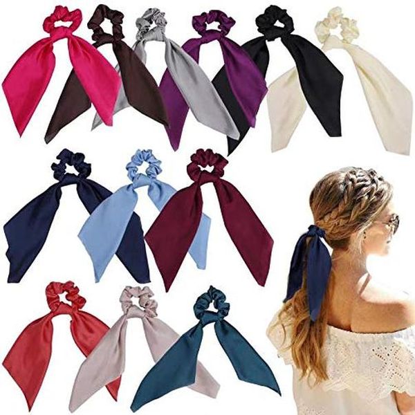 hair rubber bands l satin scrunchie with tail scarf bow scrunchies elastic ties bobbles ponytail holder for women or girls bdejewelry amqiq, Pink
hair rubber bands l satin scrunchie with tail scarf bow scrunchies elastic ties bobbles ponytail holder for women or girls bdejewelry amqiq, Pink