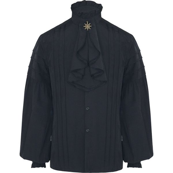 men's casual shirts mens pirate medieval shirts ruffle steampunk gothic shirt men halloween costume cosplay renaissance victorian chem, White;black
men's casual shirts mens pirate medieval shirts ruffle steampunk gothic shirt men halloween costume cosplay renaissance victorian chem, White;black