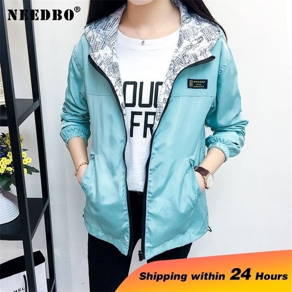 womens jackets needbo womens jacket spring summer pocket zipper hooded two side wear outwear coat loose plus size windbreaker jackets famale, Black;brown
womens jackets needbo womens jacket spring summer pocket zipper hooded two side wear outwear coat loose plus size windbreaker jackets famale, Black;brown