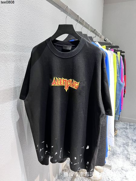 spring and summer new balencaigass home high version lightning letter snowflake printing fashion brand paris short sleeve t-shirt, White
spring and summer new balencaigass home high version lightning letter snowflake printing fashion brand paris short sleeve t-shirt, White
