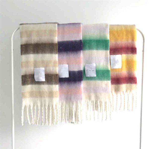 designer scarf acne sweden studios 2022 autumn winter women's new horizontal bar ac same knitting rainbow stripe color tassel net red, Blue;gray
designer scarf acne sweden studios 2022 autumn winter women's new horizontal bar ac same knitting rainbow stripe color tassel net red, Blue;gray