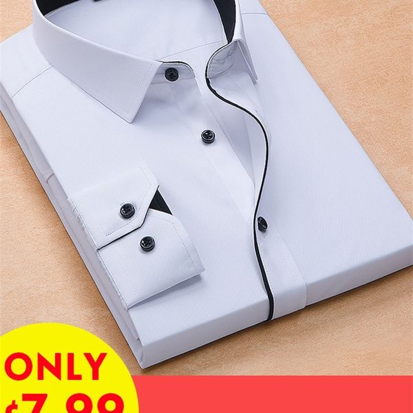 men's casual shirts arrival men shirt fashion causal long sleeved male dress social business brand shirt soft weeding white shirts ds27, White;black
men's casual shirts arrival men shirt fashion causal long sleeved male dress social business brand shirt soft weeding white shirts ds27, White;black