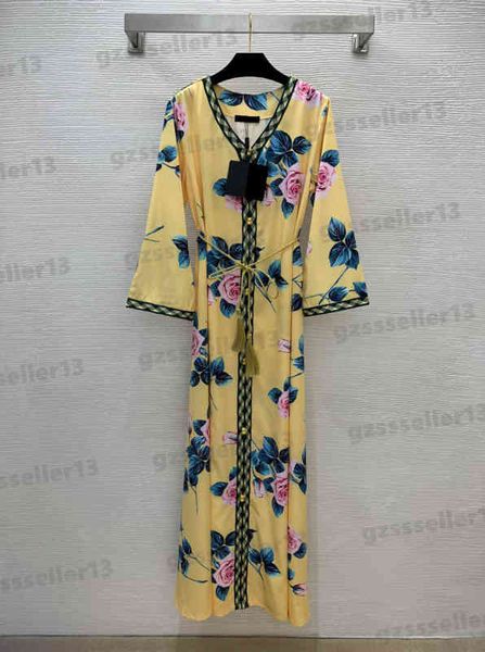 brand women dress fashion webbing panel rose print dresses yellow fringe belt v-neck dress designer women clothing size s-xl 0912, Black;gray
brand women dress fashion webbing panel rose print dresses yellow fringe belt v-neck dress designer women clothing size s-xl 0912, Black;gray