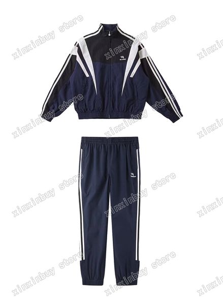 xinxinbuy men designers coats set paris panelled stripe letter streetwear coats outerwear long sleeve windbreaker blue s-xl, Black;brown
xinxinbuy men designers coats set paris panelled stripe letter streetwear coats outerwear long sleeve windbreaker blue s-xl, Black;brown
