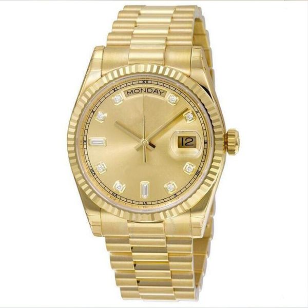 luxury watch mens watches luxury day date mechanical glide smooth 40mm gold stainless steel bezel strap wristwatches, Slivery;brown
luxury watch mens watches luxury day date mechanical glide smooth 40mm gold stainless steel bezel strap wristwatches, Slivery;brown