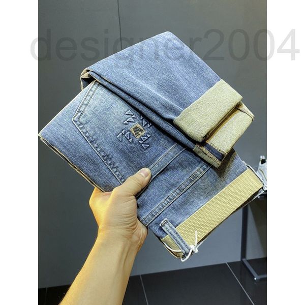 men's jeans designer in spring and summer of 2022 the new pocket embroidered belt jeans are casual versatile for men they slim long pan, Blue
men's jeans designer in spring and summer of 2022 the new pocket embroidered belt jeans are casual versatile for men they slim long pan, Blue