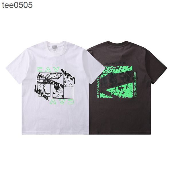 2022 essential new fashion brand cavemp broken green fluorescent print men's and women's t-shirt, White;black
2022 essential new fashion brand cavemp broken green fluorescent print men's and women's t-shirt, White;black