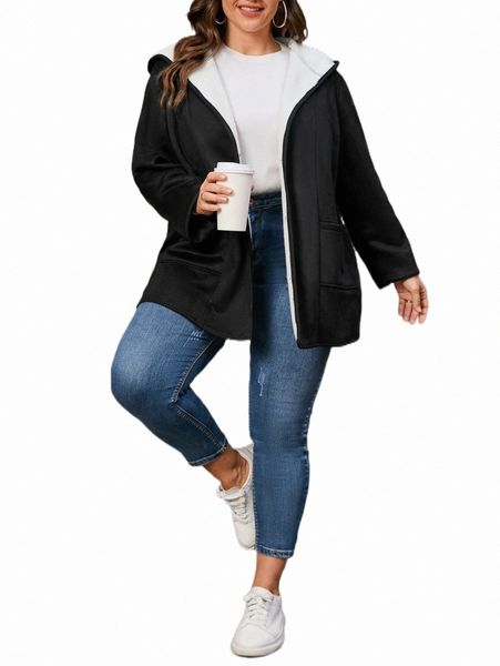 plus size outerwear & coats plus dual pocket hooded coat 85dq#, Black
plus size outerwear & coats plus dual pocket hooded coat 85dq#, Black
