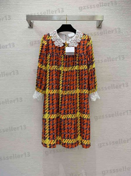 brand women dress fashion all-match plaid print dresses floral doll collar loose long sleeve dress luxury designer womens clothing size s-xl, Black;gray
brand women dress fashion all-match plaid print dresses floral doll collar loose long sleeve dress luxury designer womens clothing size s-xl, Black;gray