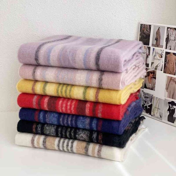 designer scarf acne sweden studios ac same stripe plaid tassel thick beard imitation cashmere thickened warm spring and winter shawl bib for, Blue;gray
designer scarf acne sweden studios ac same stripe plaid tassel thick beard imitation cashmere thickened warm spring and winter shawl bib for, Blue;gray
