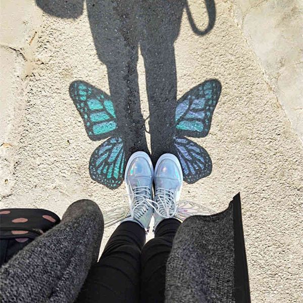 boots butterfly wings women shoes shine silver leather flat sneakers lace up ladies ankle high leisure platform 2022 220901, Black
boots butterfly wings women shoes shine silver leather flat sneakers lace up ladies ankle high leisure platform 2022 220901, Black