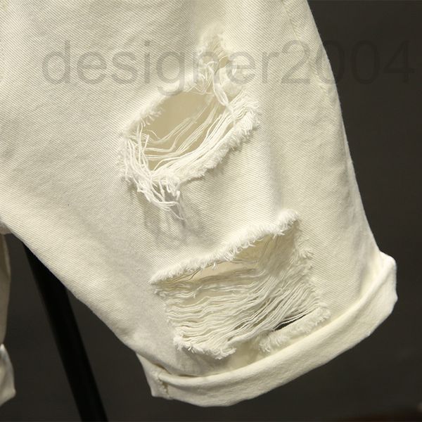 men's shorts designer high end hole breaking casual thin white denim fashion slim straight leggings na9j, White;black
men's shorts designer high end hole breaking casual thin white denim fashion slim straight leggings na9j, White;black