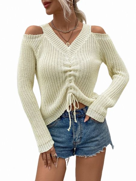 women's sweaters cold shoulder raglan sleeve drawstring front sweater o55d#, White;black
women's sweaters cold shoulder raglan sleeve drawstring front sweater o55d#, White;black