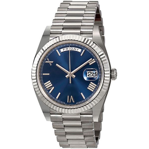 luxury watch mens watches day date mechanical glide smooth 40mm silver dial stainless steel case strap wristwatches, Slivery;brown
luxury watch mens watches day date mechanical glide smooth 40mm silver dial stainless steel case strap wristwatches, Slivery;brown
